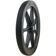 DURAFORCE Marathon 92001 Flat Free Ribbed Garden Cart Tires 20x2 Pack of 2 on Rim