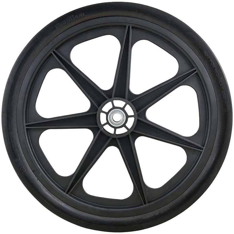 DURAFORCE Marathon 92001 Flat Free Ribbed Garden Cart Tires 20x2 Pack of 2 on Rim