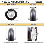 DURAFORCE Marathon 92001 Flat Free Ribbed Garden Cart Tires 20x2 Pack of 2 on Rim
