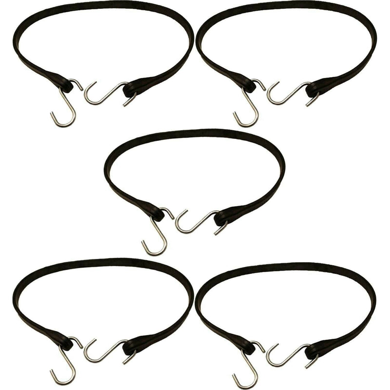 DURAFORCE Peerless CC8409 9" EPDM Rubber Bungee Tarp Straps with Hooks, Pack of 5