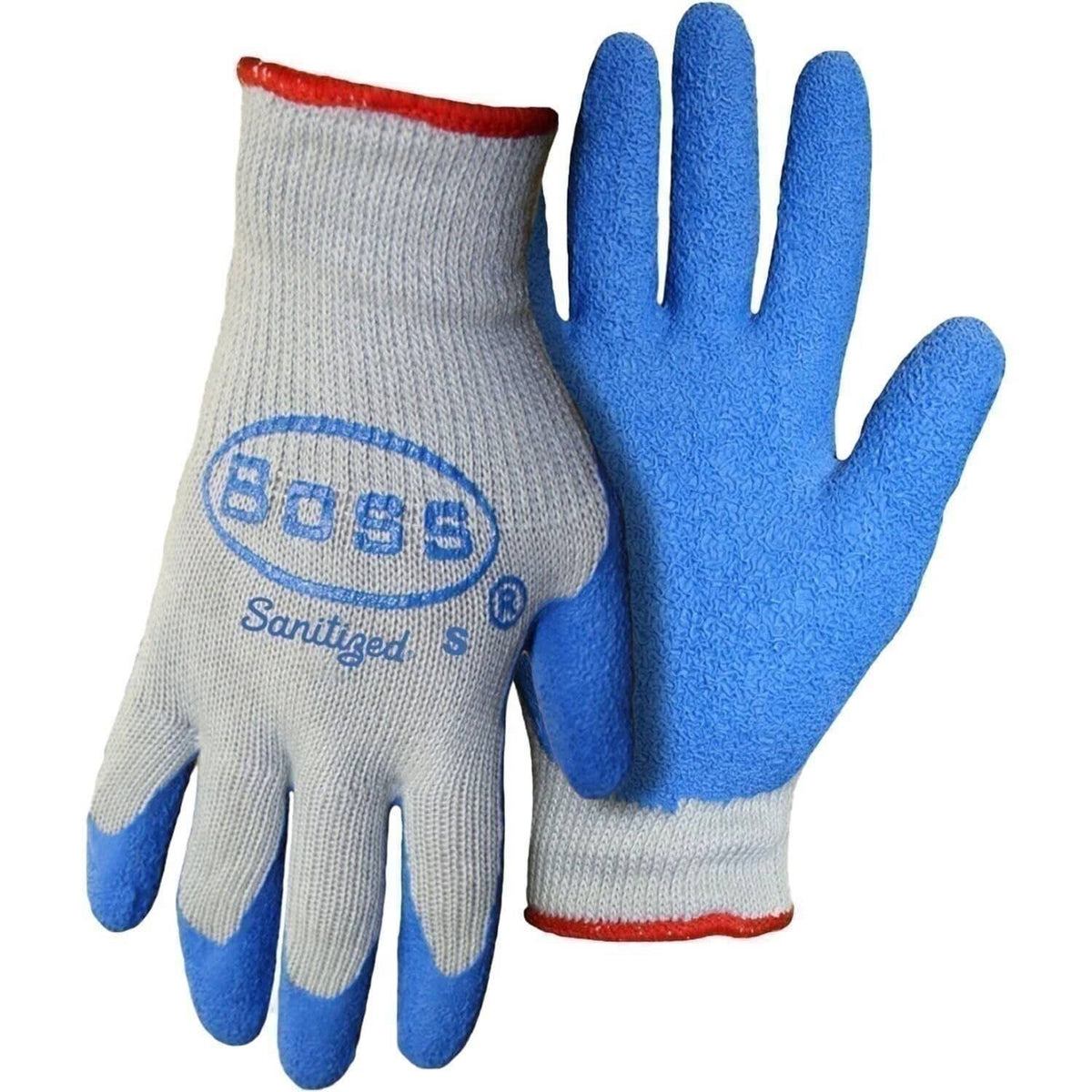 Boss Grip 8422 Large Rubber Palm Coated String Knit Work Gloves - 1 Pa ...
