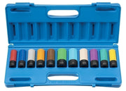 DURAFORCE Grey Pneumatic 1511TP 1/2" Drive 11 Pc Deep Thin Wall Nut Protector Set