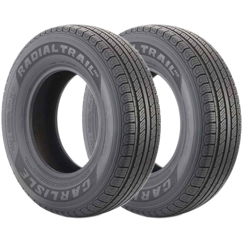 DURAFORCE Carlisle Radial Trail HD Trailer Tire ST175/80R13 6ply LRC Pack of 2