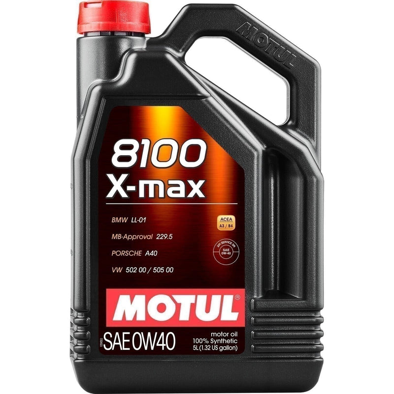 DURAFORCE Motul 8100 X-Max 0W40 Synthetic Motor Oil 5L - High Performance Engine Oil
