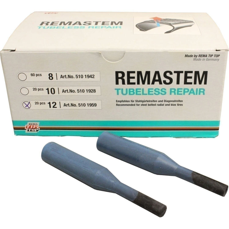 DURAFORCE REMA TIP TOP RS-12 Radial Tire Plug Stem Insert 1/2" - Box of 20 Units