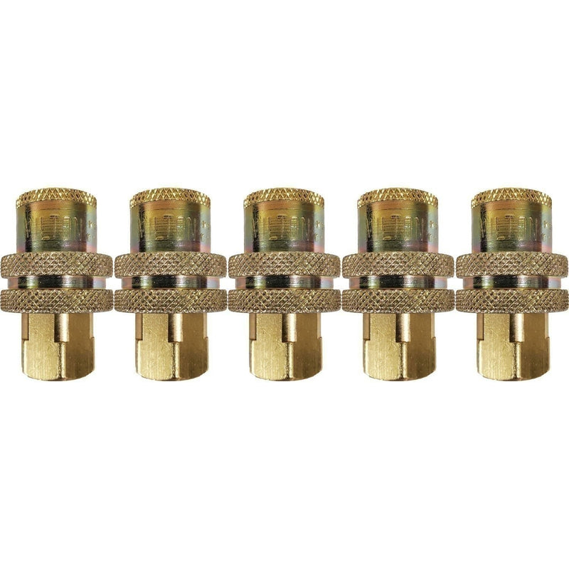 DURAFORCE Milton 787 1/4" FPT Tru Flate T Style Coupler Pack of 5 - Air Tool Fittings