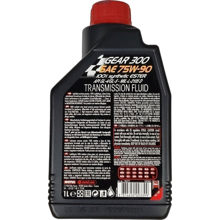 DURAFORCE Motul Gear 300 75W90 Transmission & Differential Fluid 1L High Performance
