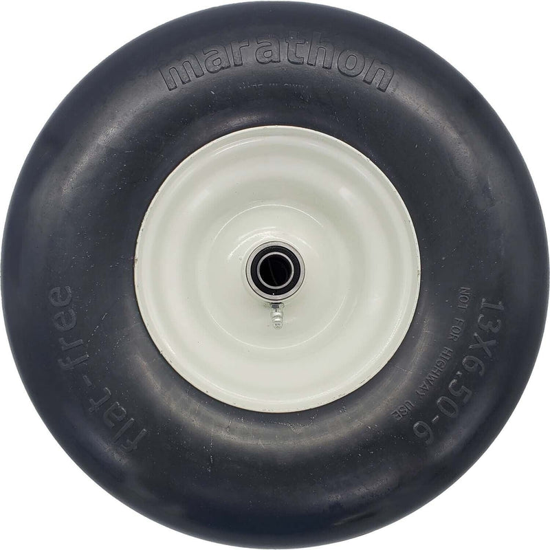 DURAFORCE Marathon 30256 Flat Free Lawn & Garden Tire on Rim 13x6.50-6 Pack of 2
