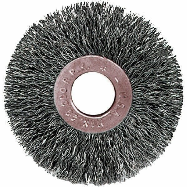 DURAFORCE Weiler 15473 2" x 3/8" Crimped Wire Wheel .014 Wire 3/8"-1/2" Arbor Hole