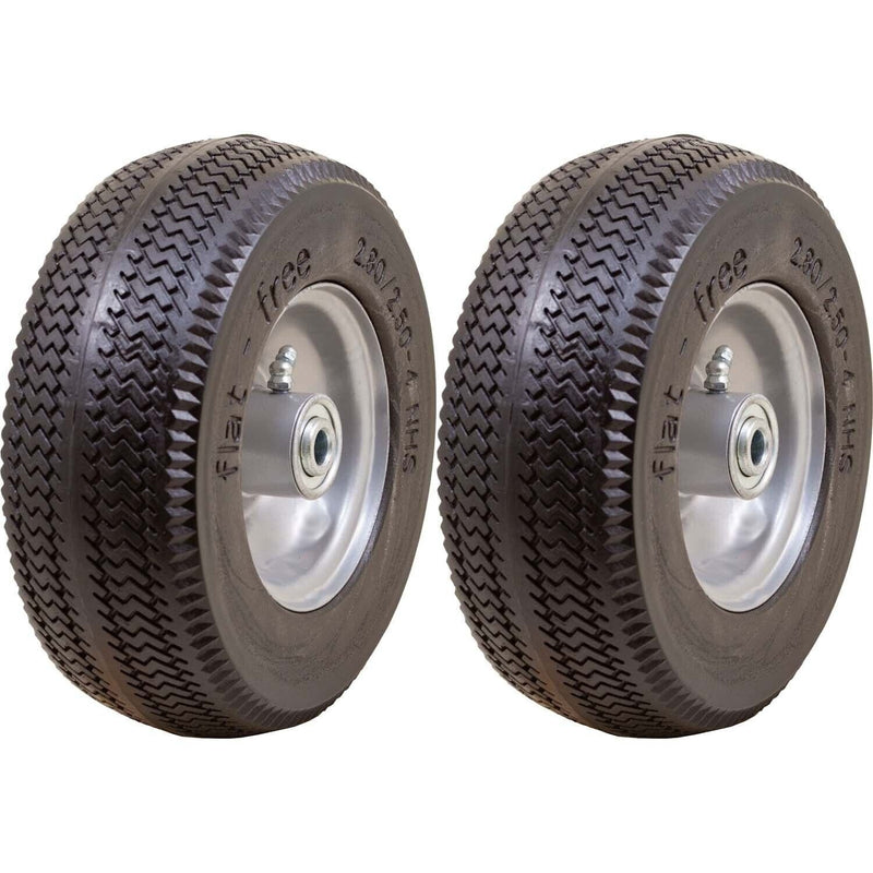 DURAFORCE Marathon 00026P Flat Free Sawtooth Utility Tire 2.80/2.50-4 Rim Pack of 2