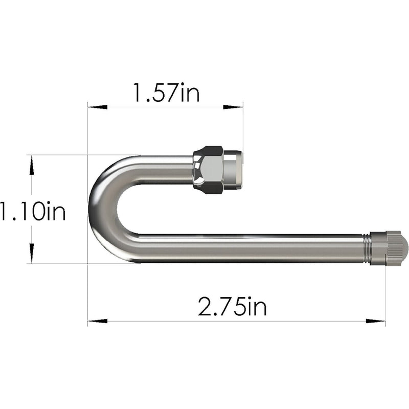 DURAFORCE Dill 370 180° RV Valve Stem Extension – Durable Tire Valve Accessory