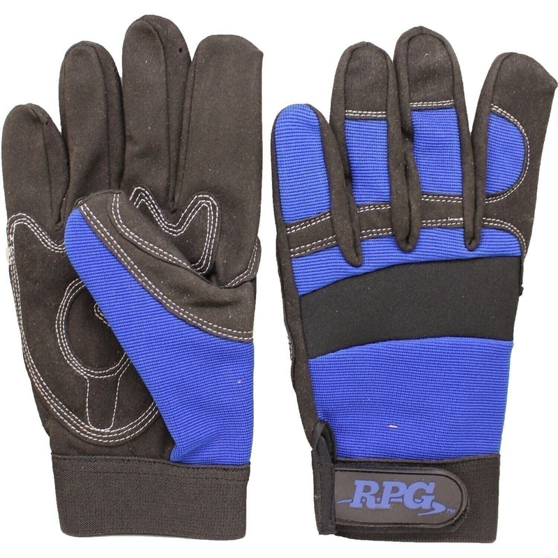DURAFORCE RPG 396-10011 Synthetic Leather Mechanics Gloves Black Blue One Size