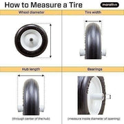 DURAFORCE Marathon 20265 Air Wheelbarrow Tire 4.80/4.00-8 Pneumatic Pack of 2