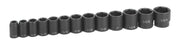DURAFORCE Grey Pneumatic 1312 1/2" Drive 13-Piece Standard Fractional Socket Set
