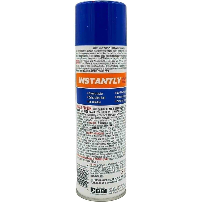 DURAFORCE Gunk M705 14oz Non-Chlorinated Brake Parts Cleaner Fast Drying Formula