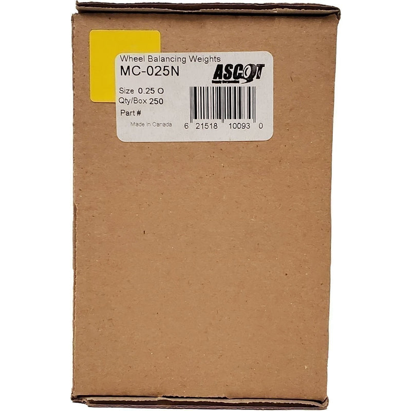 DURAFORCE Perfect Equipment MC025N Coated Lead Wheel Weights 0.25 oz Box of 25
