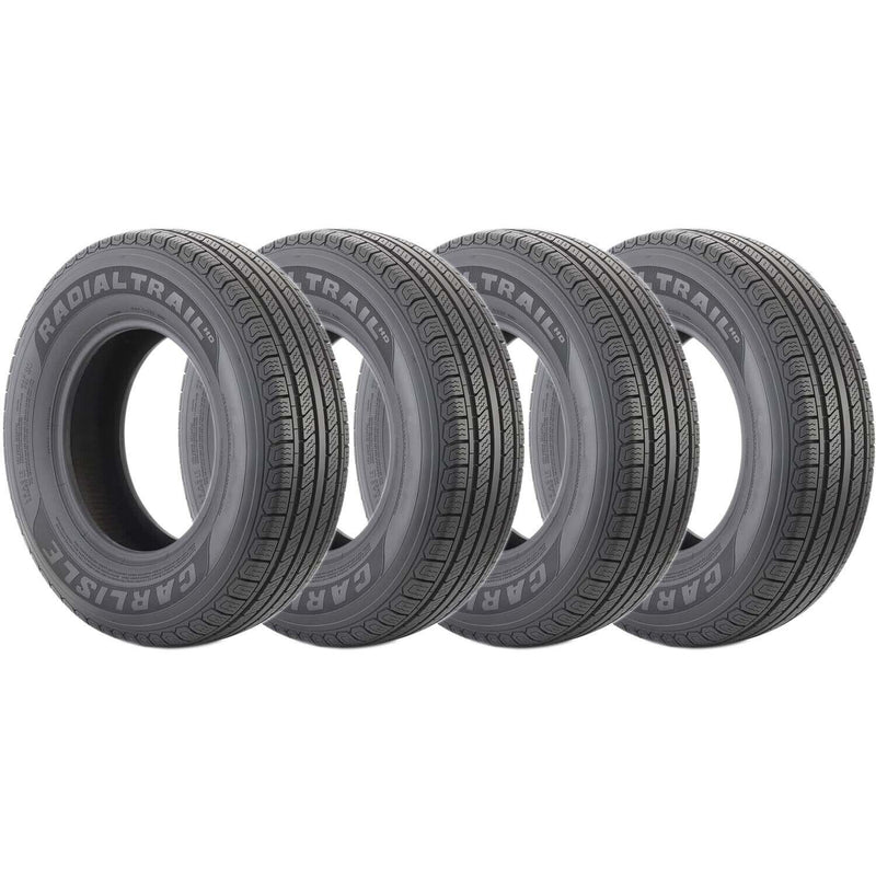 DURAFORCE Carlisle Radial Trail HD Trailer Tire ST235/85R16 12ply LRF Pack of 4