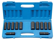 DURAFORCE Grey Pneumatic 1500DW 12pc 1/2" Drive Deep Impact Socket Set Thin Wall