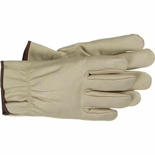 DURAFORCE Boss LWG Large Grey Leather Work Gloves - 1 Pair Durable Protective Gear