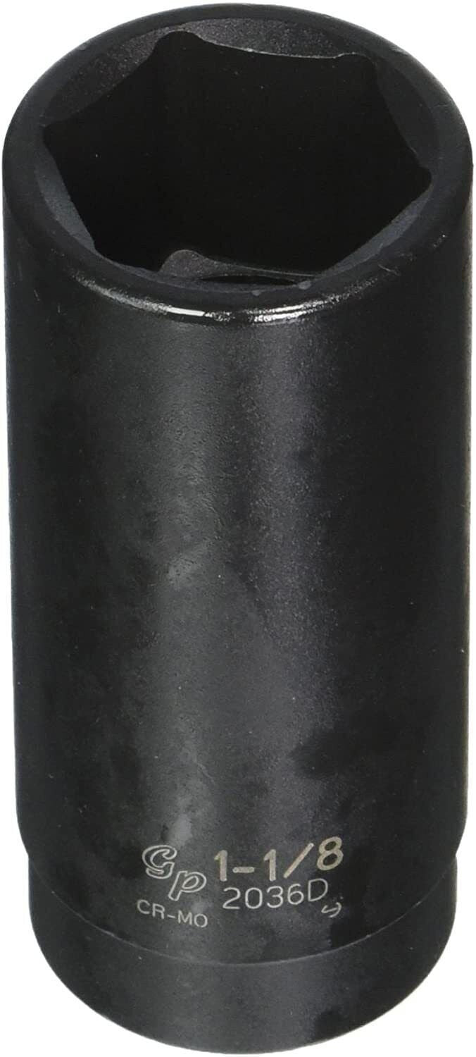 DURAFORCE Grey Pneumatic 2036D 1/2" Drive 1-1/8" Deep Impact Socket Tool