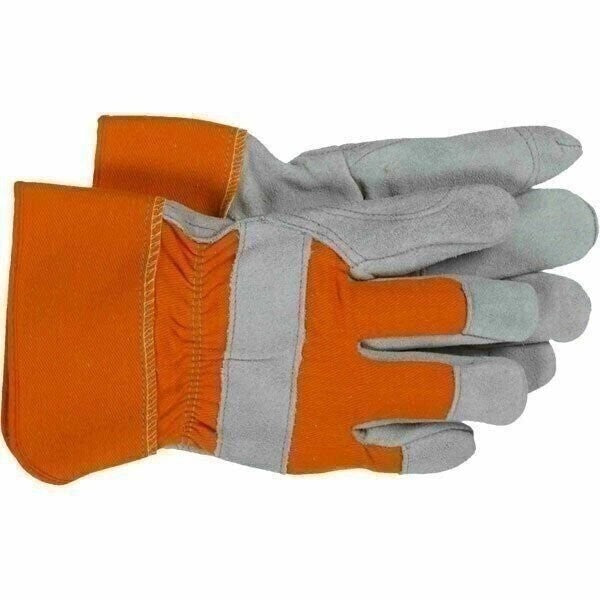 DURAFORCE Boss 1JL2393X Leather Palm Work Gloves XL Orange Grey - 1 Pair