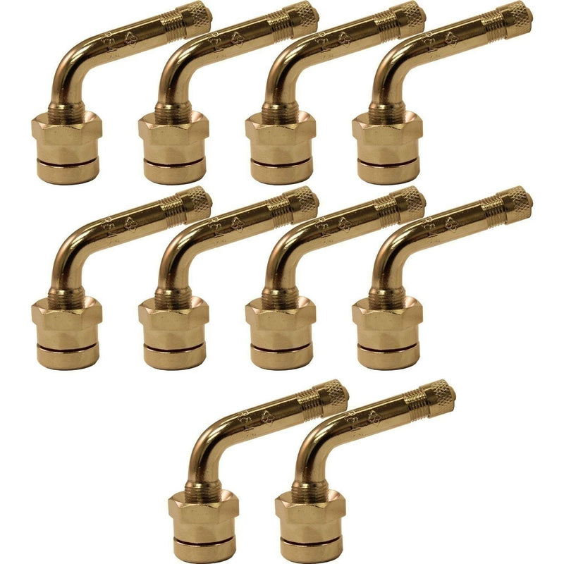 DURAFORCE TR543E Aluminum Wheel Truck Valve Stem 0.98"x1.38" 75° Bend Pack of 10
