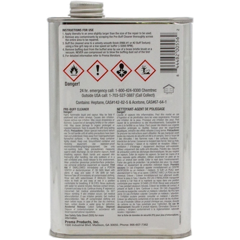 DURAFORCE Prema PPC-32 Pre-Buff Cleaner 32oz Flammable Spout Can