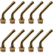 DURAFORCE TR544C Aluminum Truck Wheel Valve Stem 0.98"x1.94" 45° Bend Pack of 10