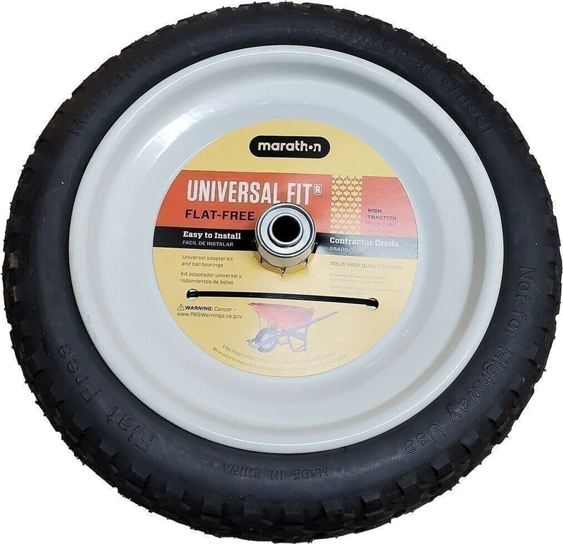 DURAFORCE Marathon 00265 Flat Free Wheelbarrow Tire 4.80/4.00-8 Universal Fit