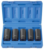 DURAFORCE Grey Pneumatic 1705SN 1/2" Drive 5-Piece Spindle Nut Socket Set Tool