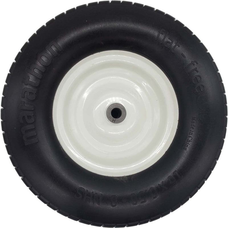 DURAFORCE Marathon 30454P 16x6.50-8 Flat Free Turf Tire on Rim 3" Centered Hub
