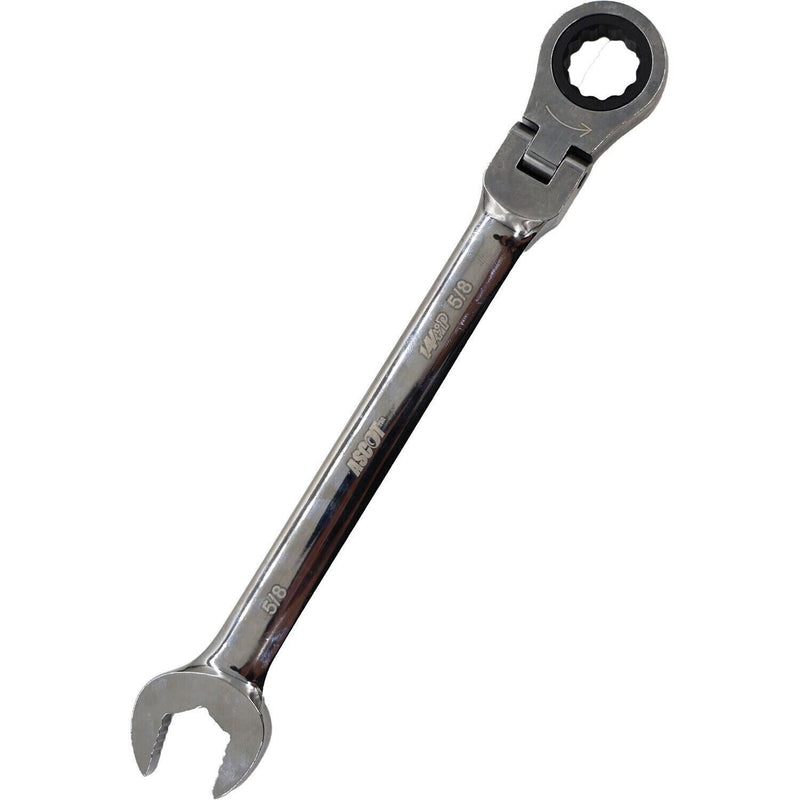 DURAFORCE Ascot 5/8" Flex Head Open End Combination Wrench Durable Hand Tool
