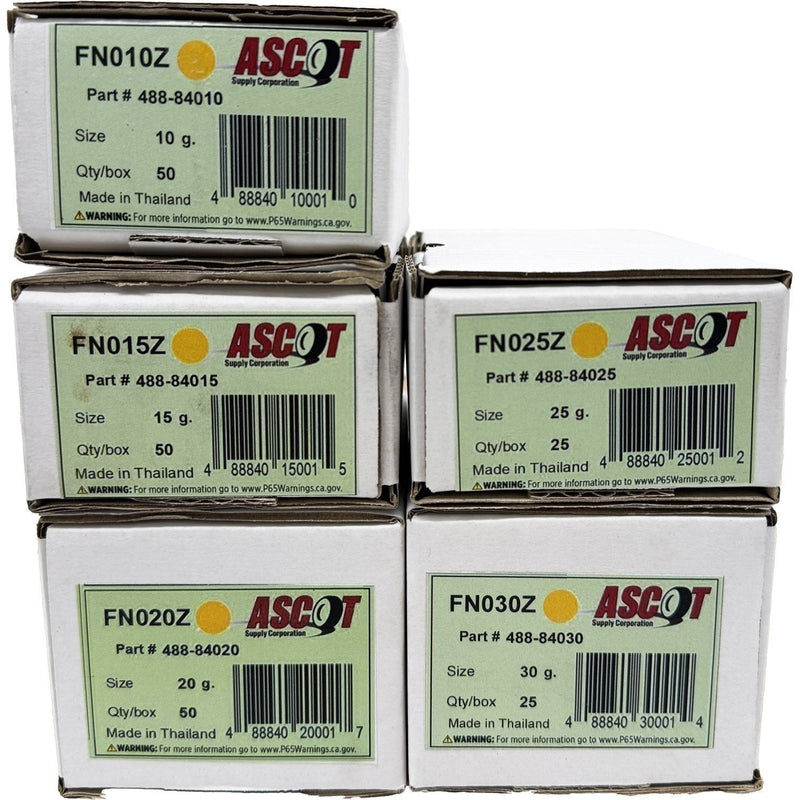 DURAFORCE Ascot FN Coated Zinc Clip-On Wheel Weights 10g-30g Bundle 5pcs