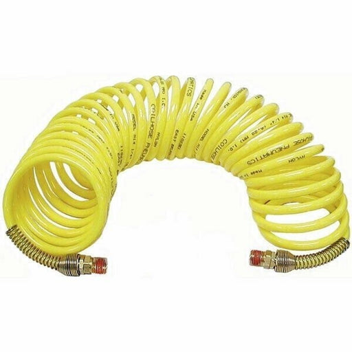 DURAFORCE Coilhose Pneumatics N14-25 1/4" ID x 25ft Recoil Air Hose with 1/4" MPT Ends