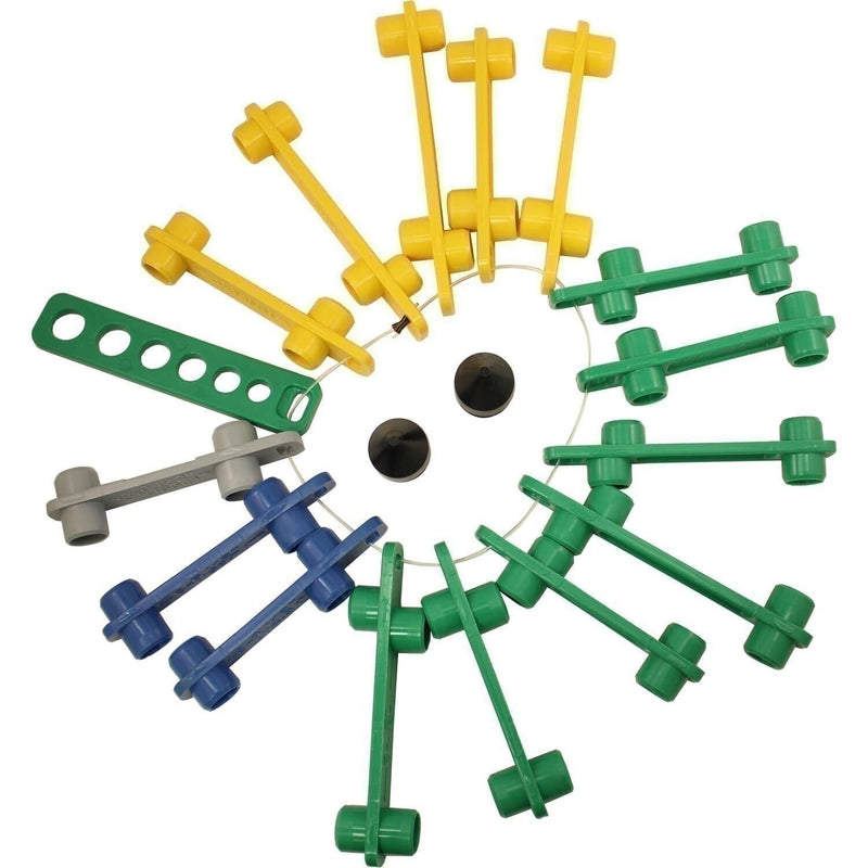 DURAFORCE WG Dual Sided 15 Bolt Hole Pattern Wheel Gauge - Plastic Measuring Tool