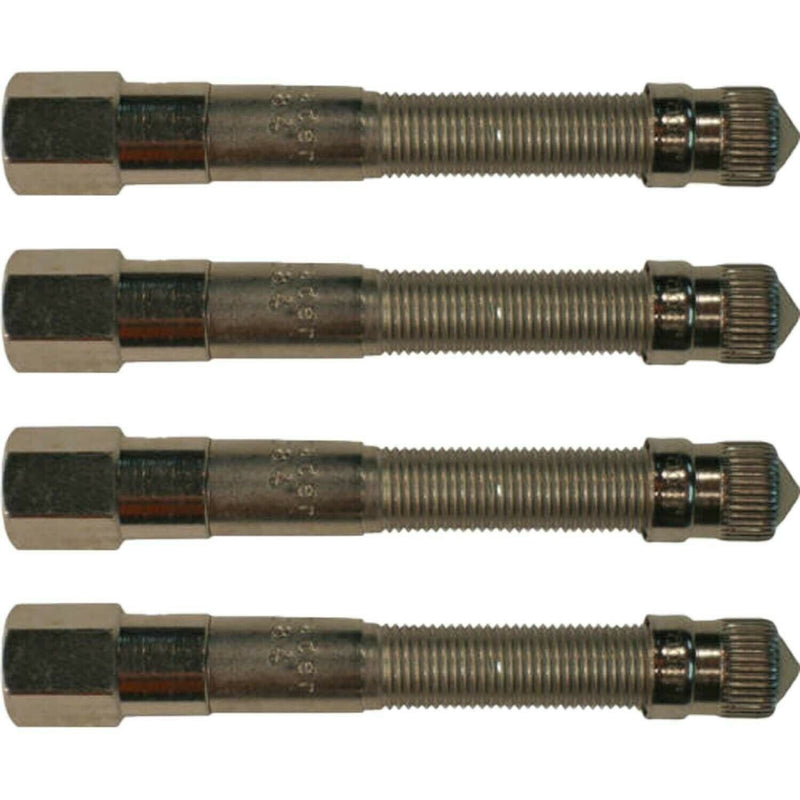 DURAFORCE Schrader 2-7/32" Metal Truck Valve Extensions Pack of 4 - Durable Tire Valve