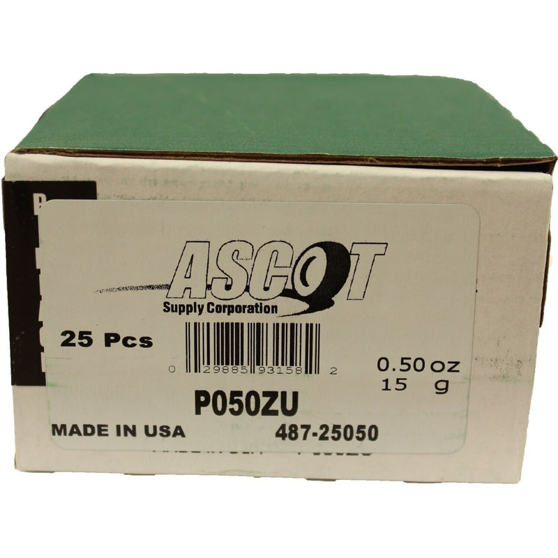DURAFORCE Perfect Equipment P050ZU Zinc Wheel Weights 0.50 oz Uncoated Box of 25