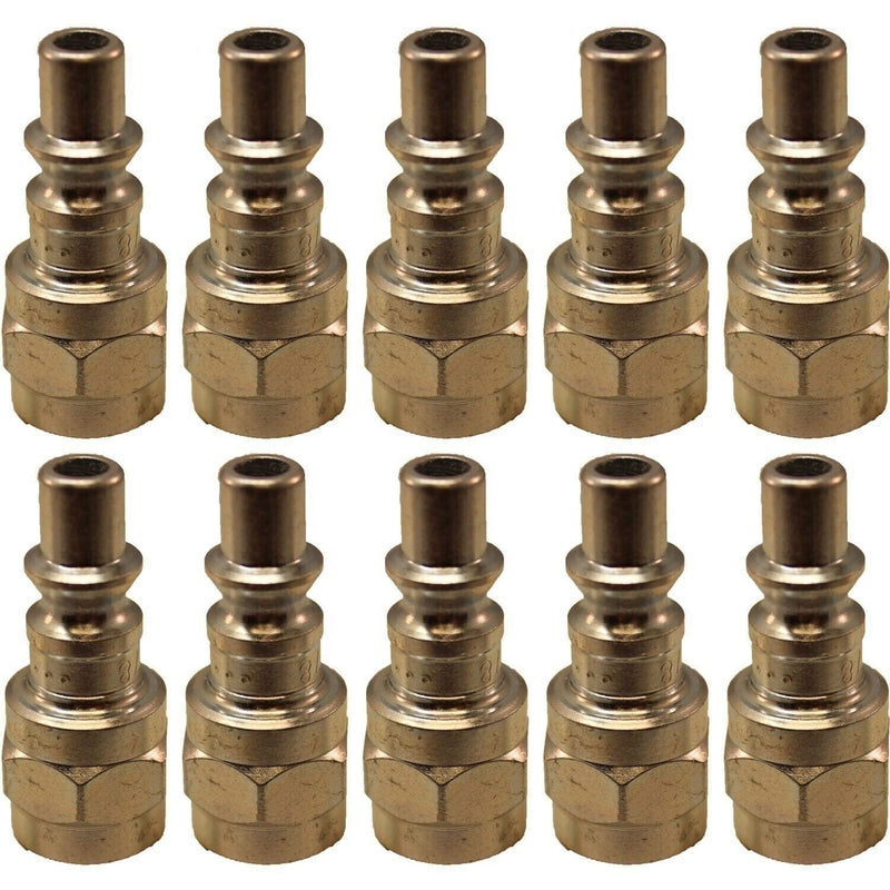 DURAFORCE Milton 778 1/4" FNPT A-Style Plug, Pack of 10 - Durable Air Tool Fittings