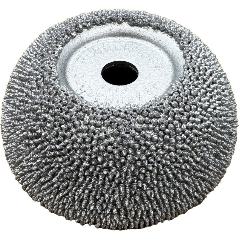 DURAFORCE Rubberhog 2.5"x1" Flared Buffing Wheel 390 SSG 3/8" Arbor Hole
