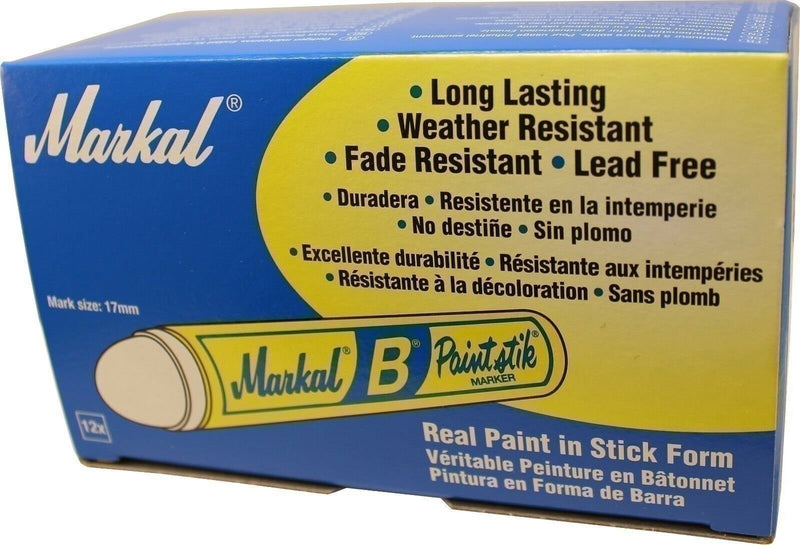 DURAFORCE Markal B Green Solid Paint Stick Tire Crayon Marker Pack of 12
