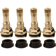 DURAFORCE TR416 Chrome Clamp-In Valve Stem 1-1/4" for .453 & .625 Holes Pack of 4