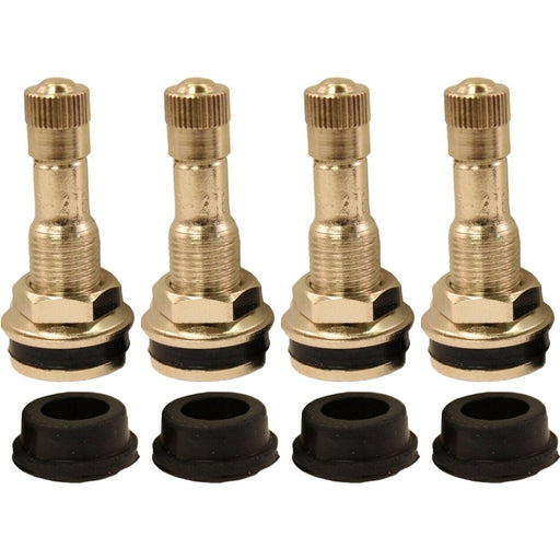 DURAFORCE TR416 Chrome Clamp-In Valve Stem 1-1/4" for .453 & .625 Holes Pack of 4