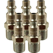 DURAFORCE Milton 727 1/4" MNPT M Style Plug, Pack of 5 - Durable Air Tool Fittings