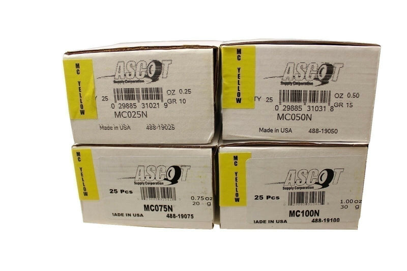 DURAFORCE MC Coated Lead Wheel Weights Bundle 0.25-1.00oz, 100pcs (4 Items)