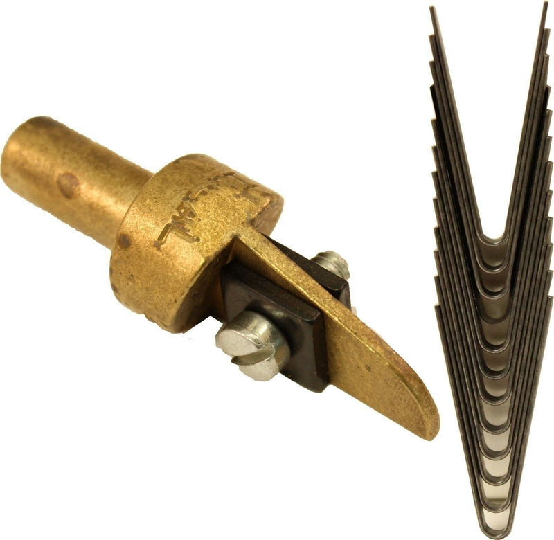 DURAFORCE Ideal Tire Groover Regroover #2 3/32" Brass Head with 12 Round Blades