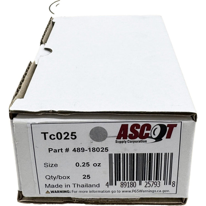 DURAFORCE Ascot T Style Coated Clip-On Wheel Weights 0.25oz - Box of 25