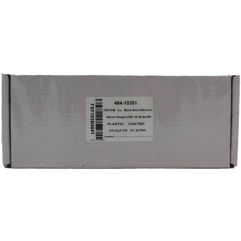 DURAFORCE Ascot 484-10301 Black Steel Adhesive Wheel Weights 1oz Box of 36 Strips