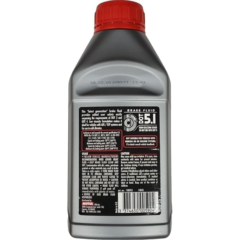DURAFORCE Motul DOT 5.1 Synthetic Brake Fluid 500ml High Performance Brake Oil