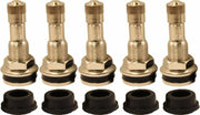 DURAFORCE TR416 Chrome Clamp-In Valve Stem 1-1/4" for .453 & .625 Holes Pack of 5