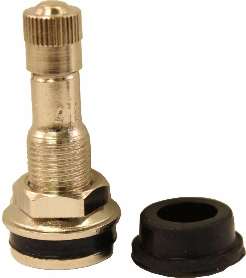 DURAFORCE TR416 Chrome Clamp-In Valve Stem 1-1/4" for .453 & .625 Holes Pack of 5